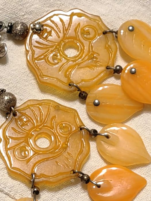 Уникални Старинни Италиански Сребърни Обеци с Ахати