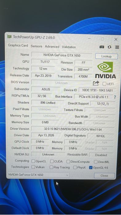 Vand Asus Tuf 15