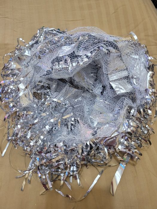 Парик из дождика для праздника