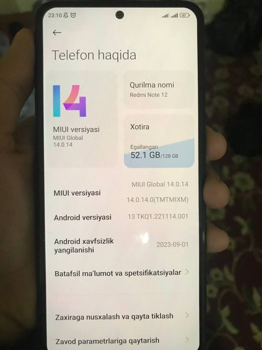 Redmi note 12  8+8 ram 128 xotira obmen iphone xr.xs.xs maxlaga dapbor