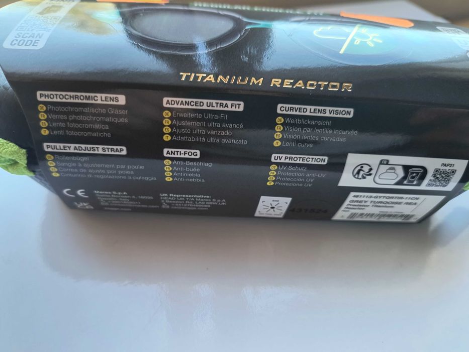 Унисекс очила за плуване Zoggs, сиви/тюркоазени/титаниеви, Reactor