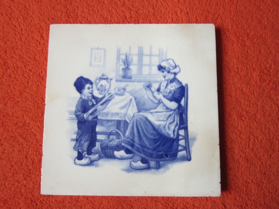 cadou rar Art Nouveau -placa ceramica E.Teichert