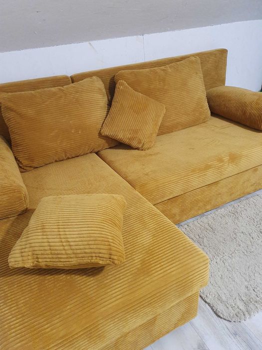 Coltar nou superb, culoare mustar