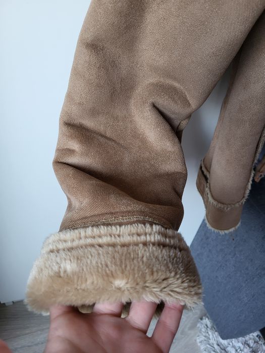 Geaca cu blana maro mărimea S/M