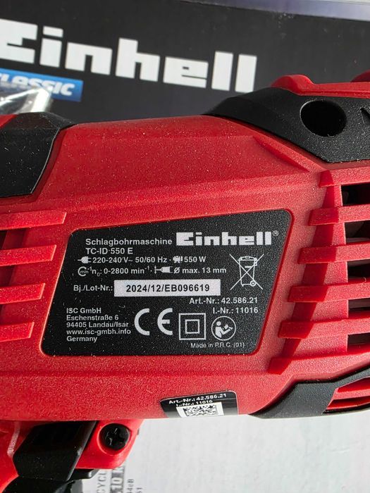 Einhell TC-ID 550 E - Masina de gaurit cu percutie, 550 W, mandrina rapida, 13 mm