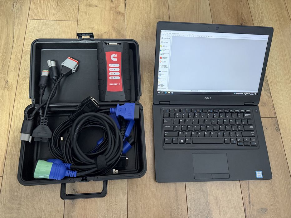 Tester/Diagnoza Inline 7 pentru Cummins/Komatsu+Laptop Dell cu Softul Insite 8.9 si Calterm 4.7 instalate