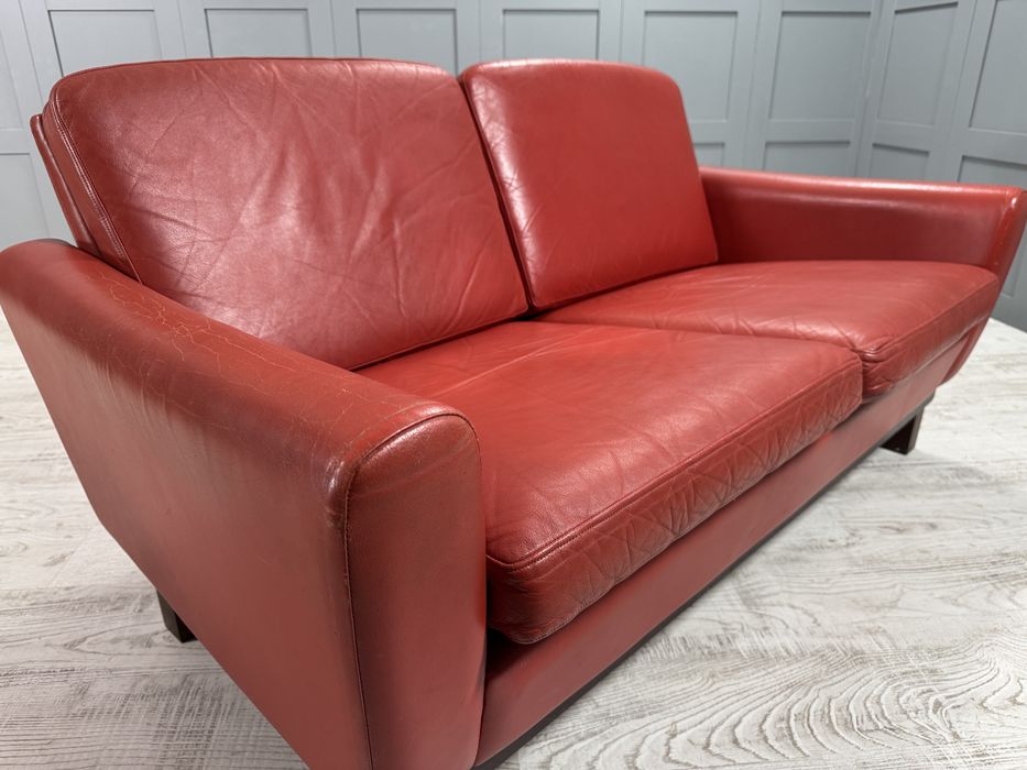 Датски диван 2-ка естествена кожа Д1079