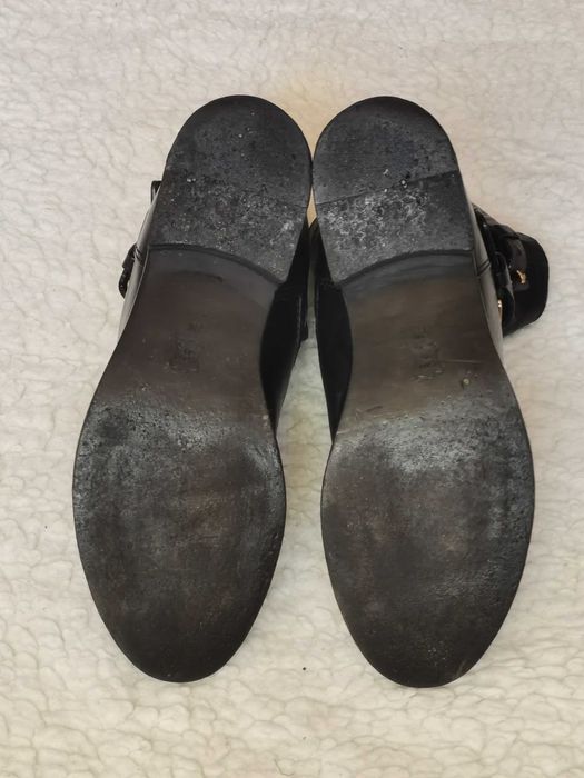 Cizme negre dama Tory Burch ghete femei piele naturala