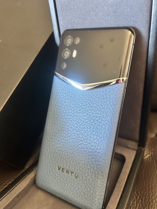 Чисто нов VERTU/ВЕРТУ-Ivertu calf leather gentleman blue