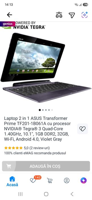 Vand laptop 2-1 (tableta) ASUS TF 201