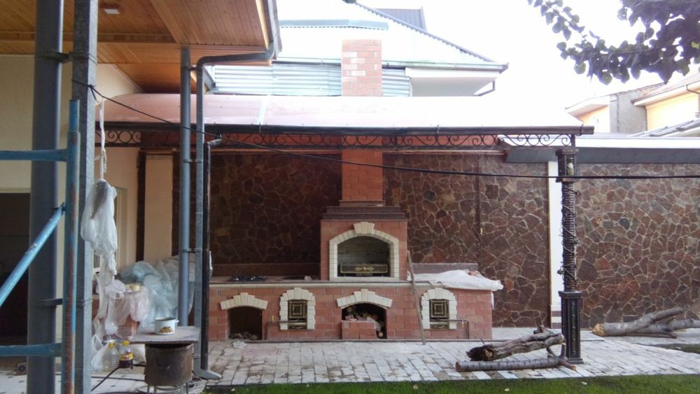 ЛЕТНИЕ КУХНИ.. Барбекю. Очаг Камин