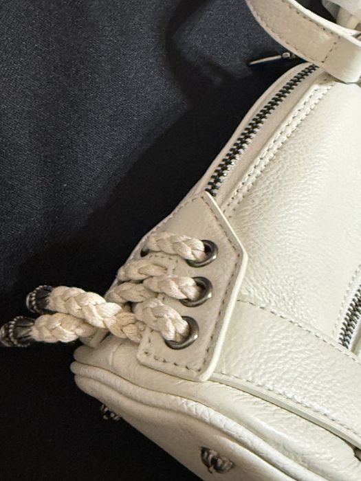 Geanta Chrome Hearts Dagger alba de Piele Noua