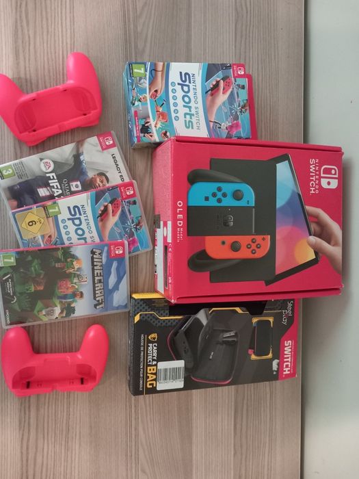 Nintendo led 64gb neon red/blue
