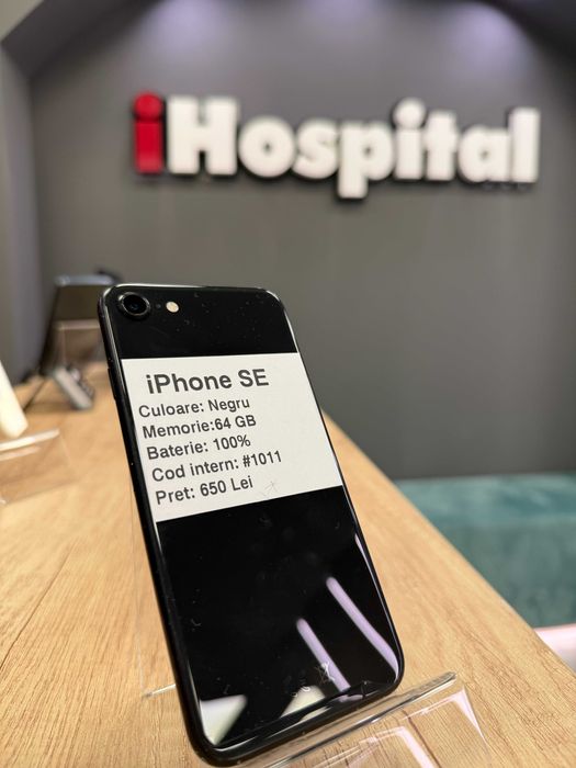 iPhone SE Black Negru 64GB 100% Baterie #1011