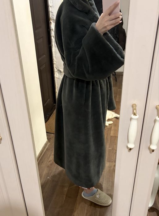 Эко шуба длинный