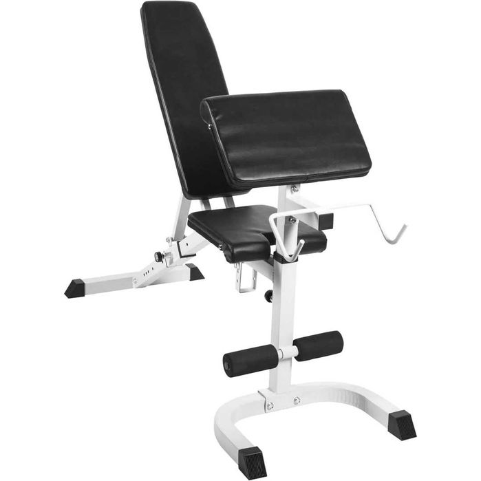 Bancă reglabilă Scott Alb/Negru, inclinata