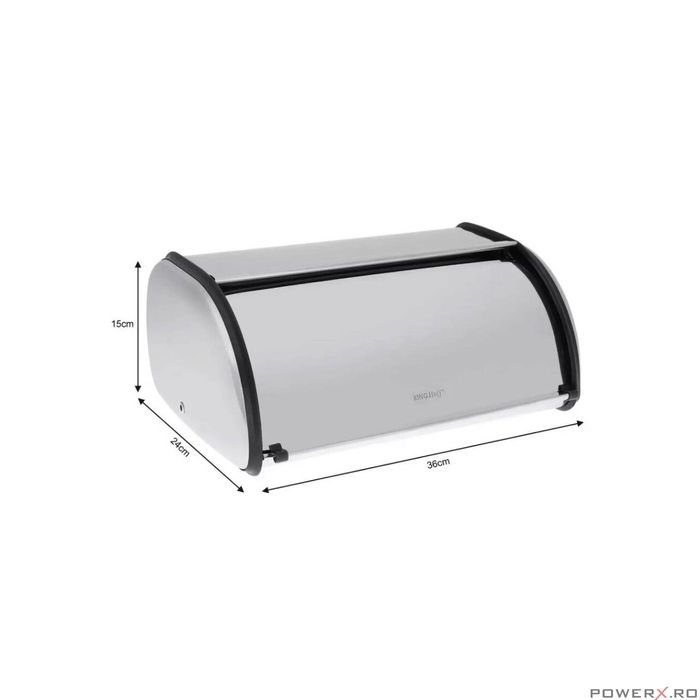 Cutie pentru paine, argintiu, 36x24x15 cm, KingHoff