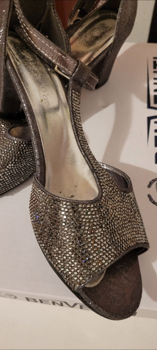 Sandale dama accesorizate cu pietre elegante ocazie piele naturala