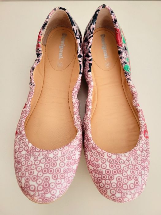 Balerini Desigual din piele interior și exterior