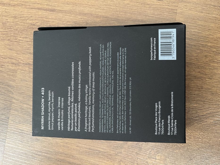 Нов нишов Парфюм MYRRH SHADOW 403