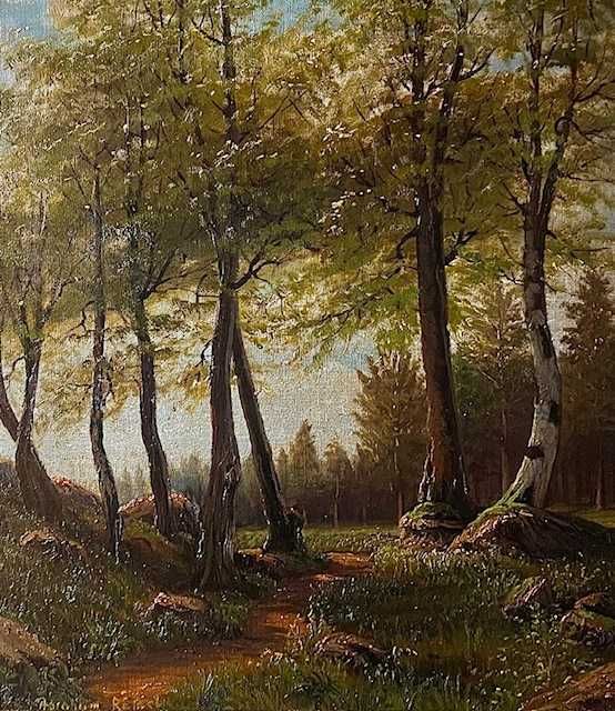 Tablou f VECHI ulei pastos/pânză/cart semnat Abraham Rafael