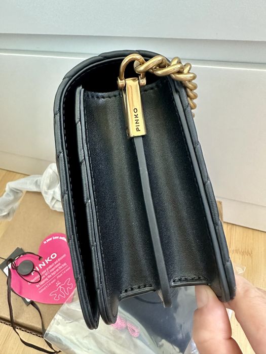 Чисто нови чанта и колан Pinko в черен цвят