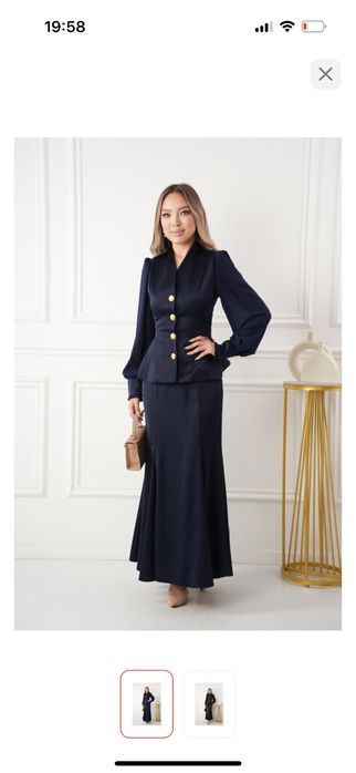 Двойка черный атласовой