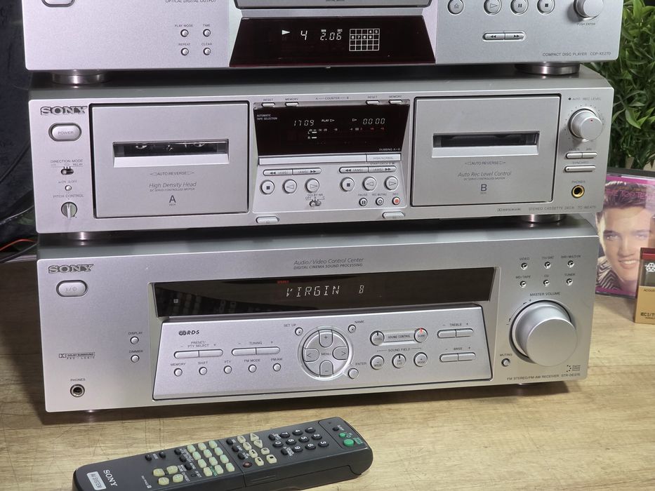 Linie audio SONY, amplificator, cd-player, dublu deck ,minidisc MD,