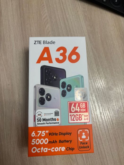 Продам новый телефон ZTE Blade A36