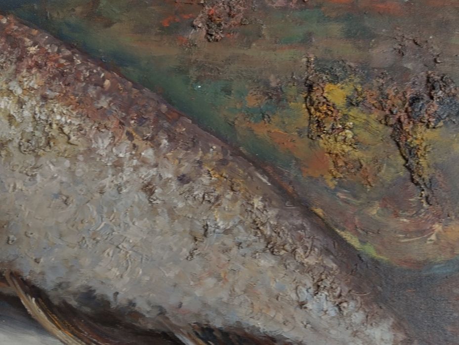 Картина маслени бой риба