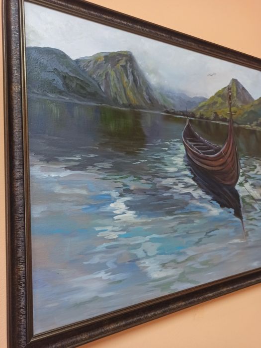 Лодка / масло холст
