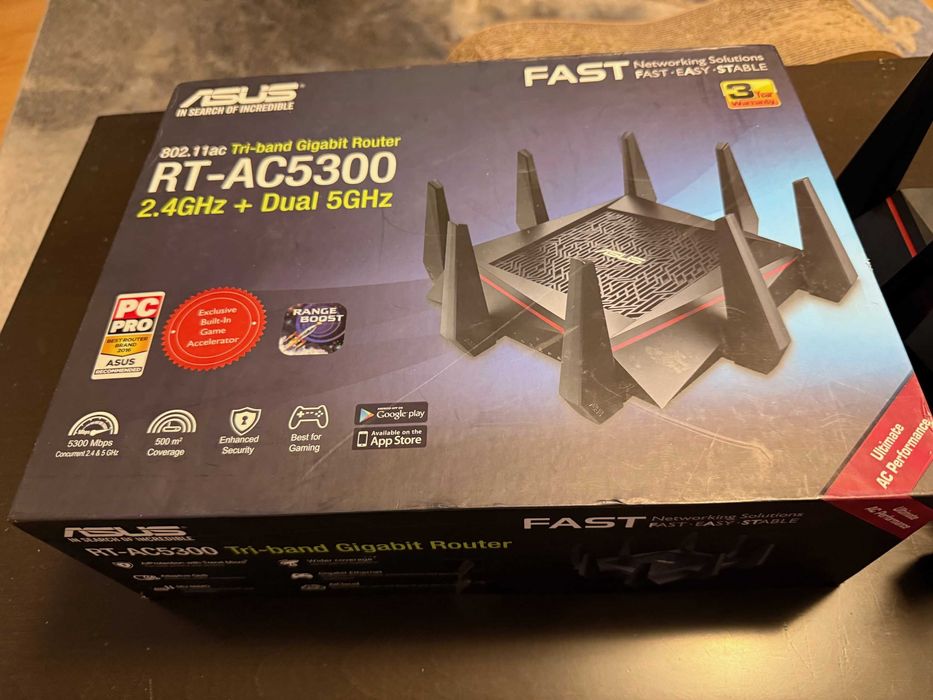 Трибандов Безжичен рутер 802.11ac ASUS RT-AC5300 Freetomato OpenSource