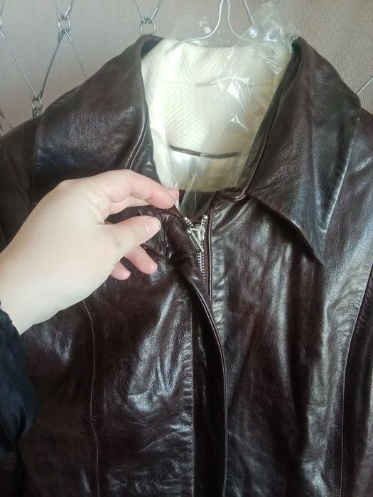 Кожаный плащ, 5000, размер 42-44,
