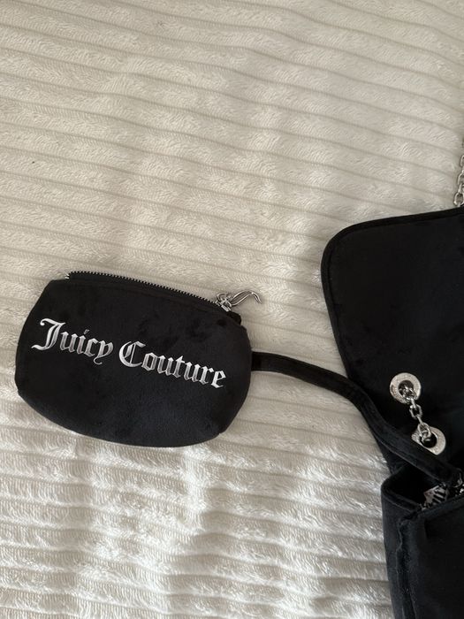 Geanta Juicy Couture din catifea neagra