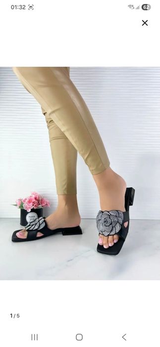 Сабо из натуральной кожи