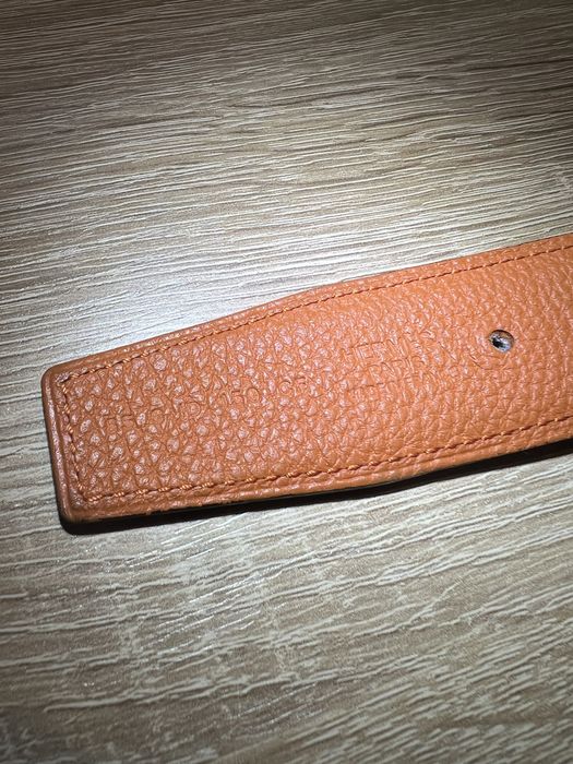 Curea Hermes - Noir/Orange - 32mm - 85cm - fara catarama