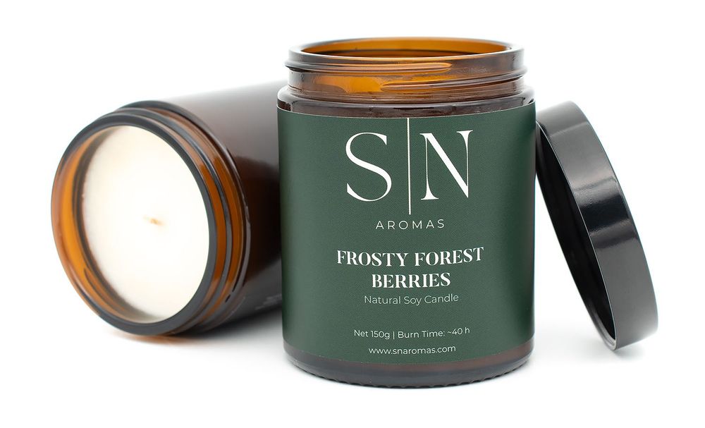 Ароматна соева свещ с капак - Frosty Forest Berries