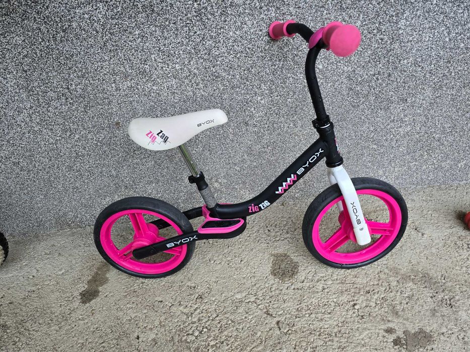 Byox Детски балансиращ велосипед Zig-Zag розов
