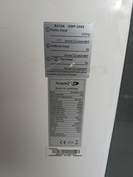Vând Aer Condiționat Mobil 10.000btu