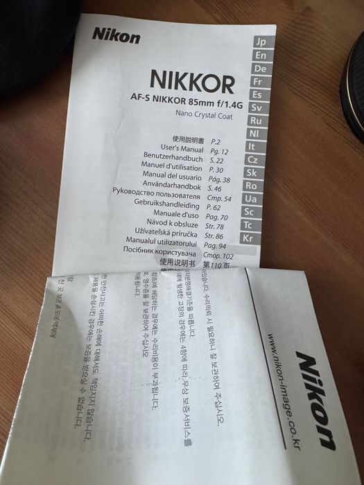 Продавам обектив за Nikon F-mount AF-S NIKKOR 85mm f/1.4G