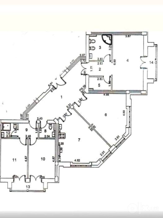 Продается 4х комнатная квартира,ЖК Габус,Алайский,188м2
