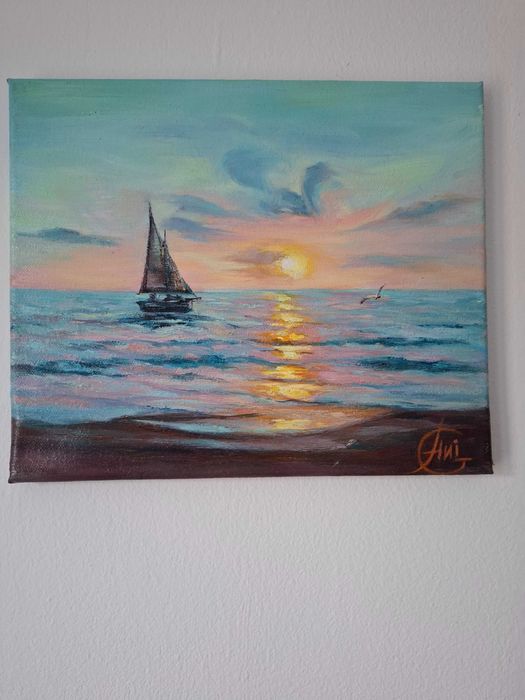 Картина " Морски пейзаж" маслена живопис