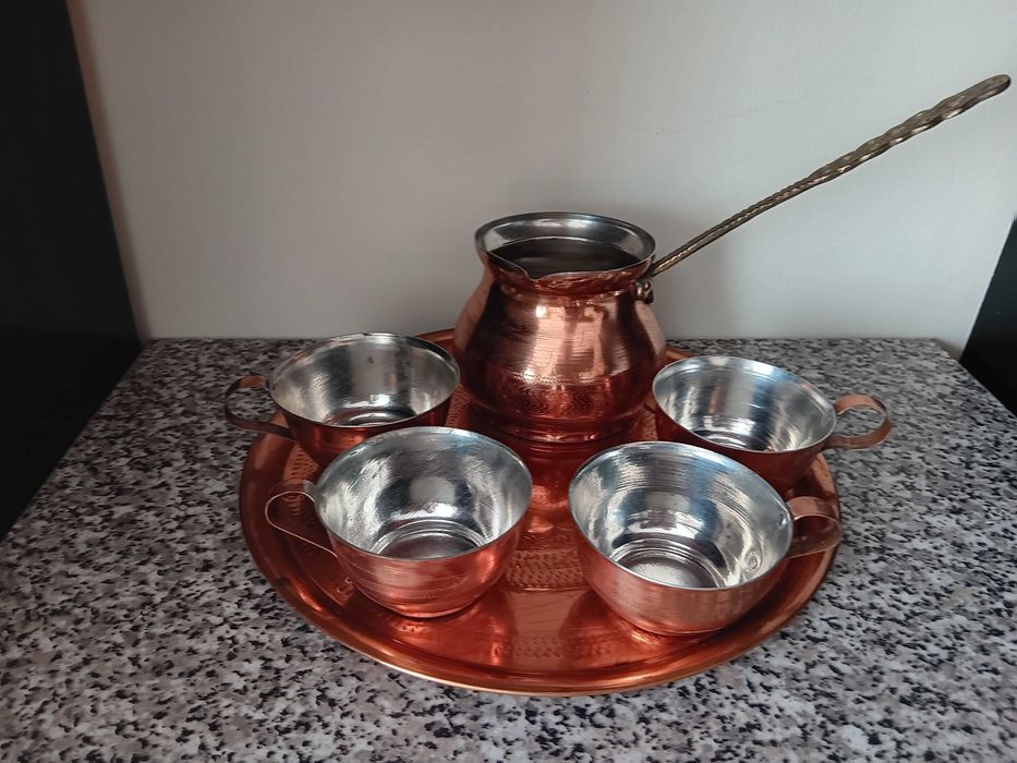 Комплект медни съдове за кафе за 45 €
