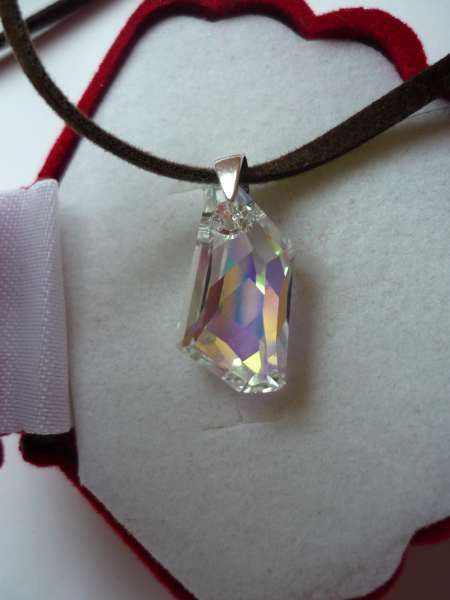 Сваровски - капка Tear Drop със сребърен държач - за Свети Валентин и