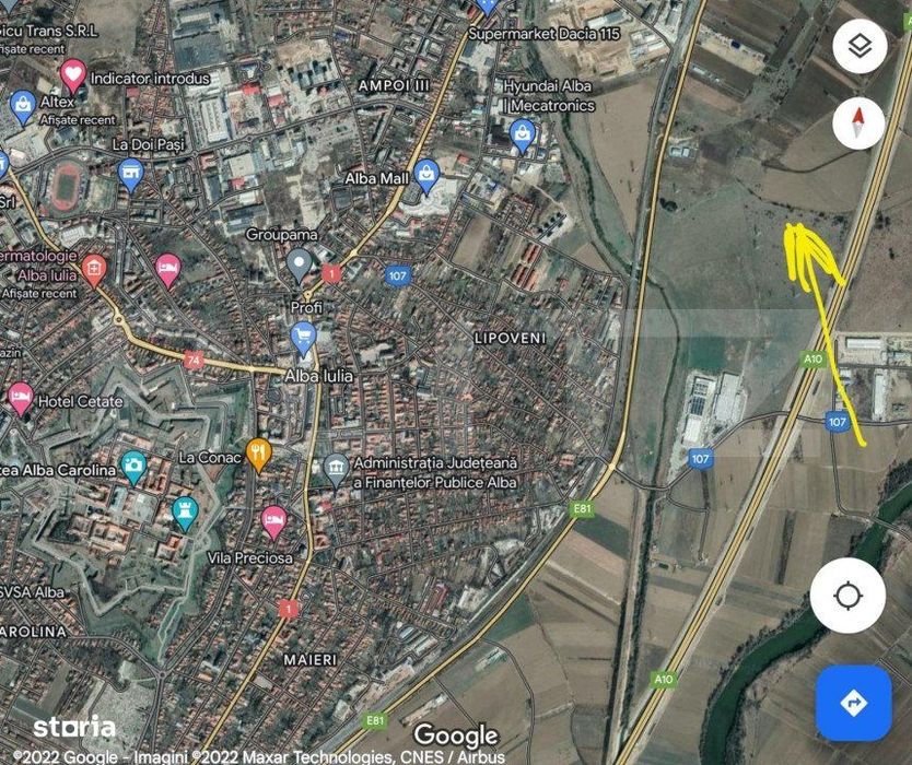 Teren partial intravilan 14500 mp  zona industriala, centura