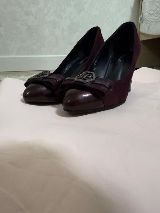 Туфли замшивые цвет бордо