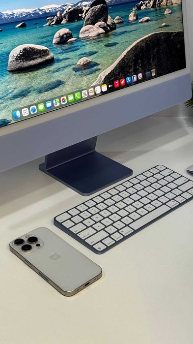 как новый iMac 24 m4 8CPU/ 16Gb / 8GPU/ 256Gb Blue
