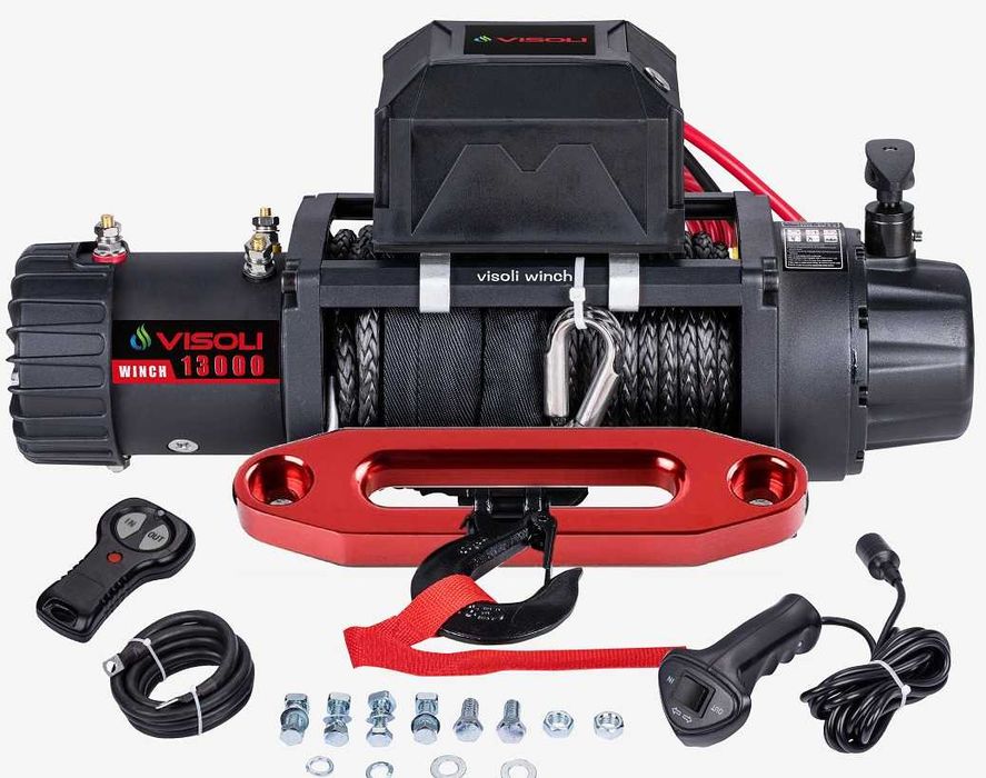 Troliu auto Visoli 13000lbs/5909kg cu sufa sintetica raport 150:1