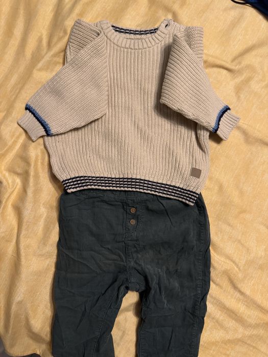 Set pantaloni si bluza groase marimea 86/92