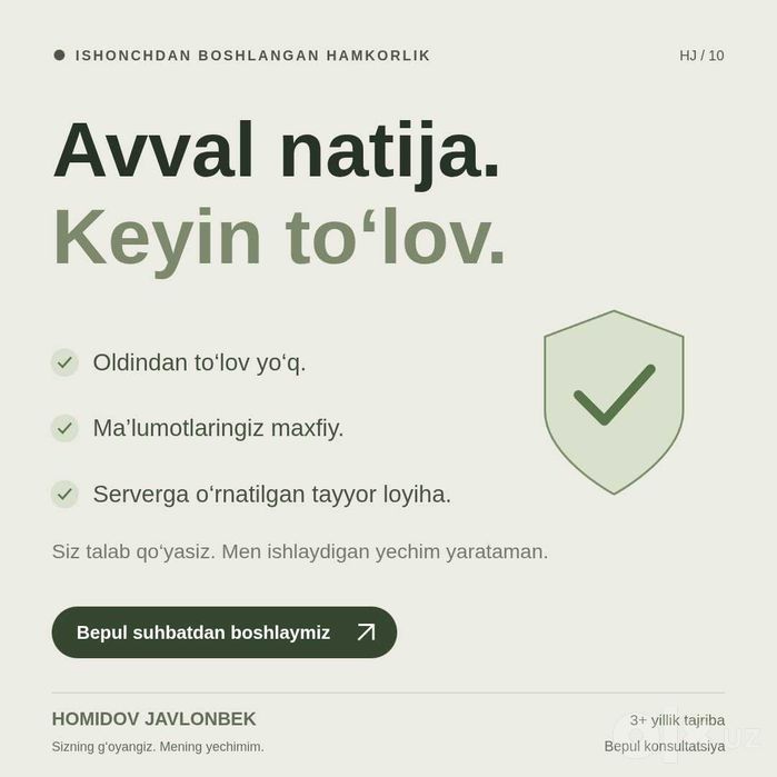Mehmonxona uchun bron qilish va boshqaruv dasturi